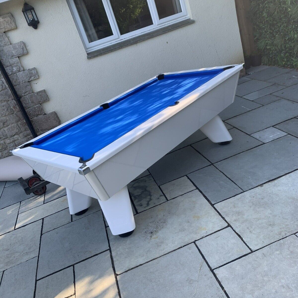Cry Wolf Outdoor Slate Bed Pool Table White