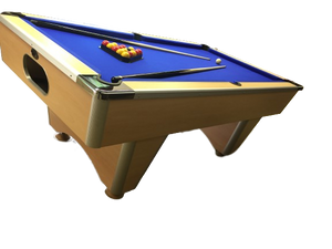 RECONDITIONED 7' x 4' Oak Free Play Pool table