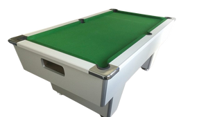 RECONDITIONED 7' x 4' White Gatley Club Free Play Pool table