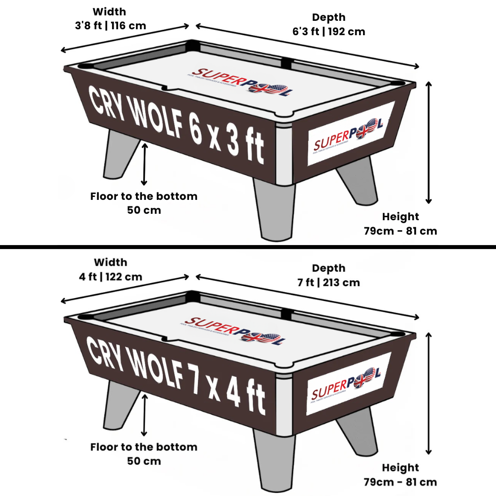 Cry Wolf Outdoor Slate Bed Pool Table | Midnight Blue