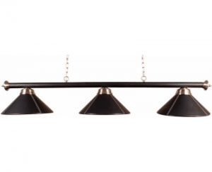 Modern Black Leather 3 Shade Canopy