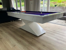 Load image into Gallery viewer, Carrara Marble LIGHTNING Pool Diner Table by Superpool UK