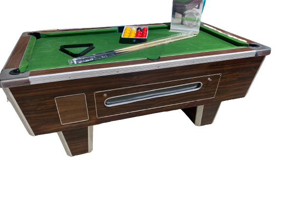 RECONDITIONED 7' x 4' Dark Walnut DPT Elite Free Play Pool table