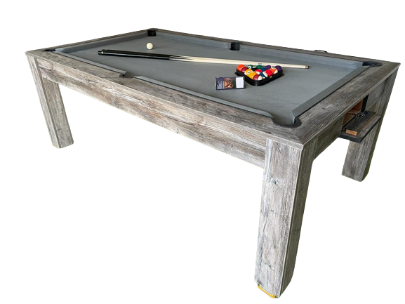 Grey Pine Rosetta English Pool Dining Table by SUPERPOOL. (Delivery and Installation inclusive in our pricing (conditions apply)