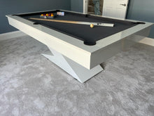 Load image into Gallery viewer, Gloss White LIGHTNING Pool Diner Table by Superpool UK