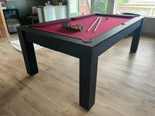 Load image into Gallery viewer, Matt Black Rosetta English Pool Dining Table by SUPERPOOL.