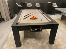 Load image into Gallery viewer, Matt Black Rosetta English Pool Dining Table by SUPERPOOL.