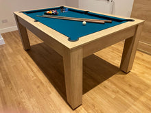 Load image into Gallery viewer, Nebraska Oak Rosetta English Pool Dining Table by SUPERPOOL.