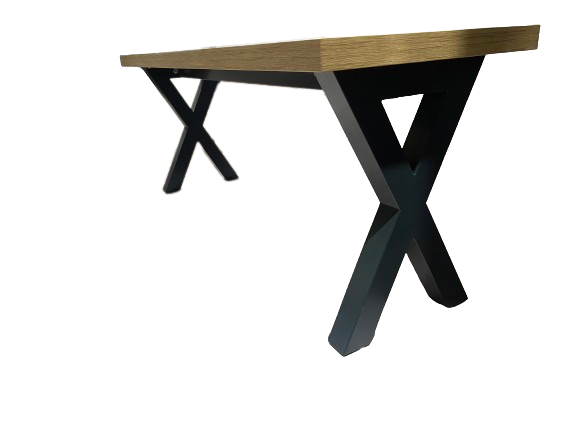 The Cross Leg Pool Dining Table Bench by Superpool