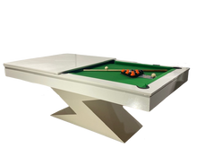 Load image into Gallery viewer, Gloss White LIGHTNING Pool Diner Table by Superpool UK