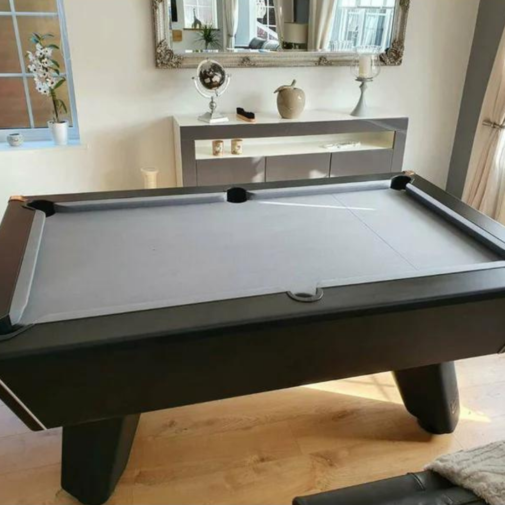 Cry Wolf Indoor Slate Bed Pool Table Black