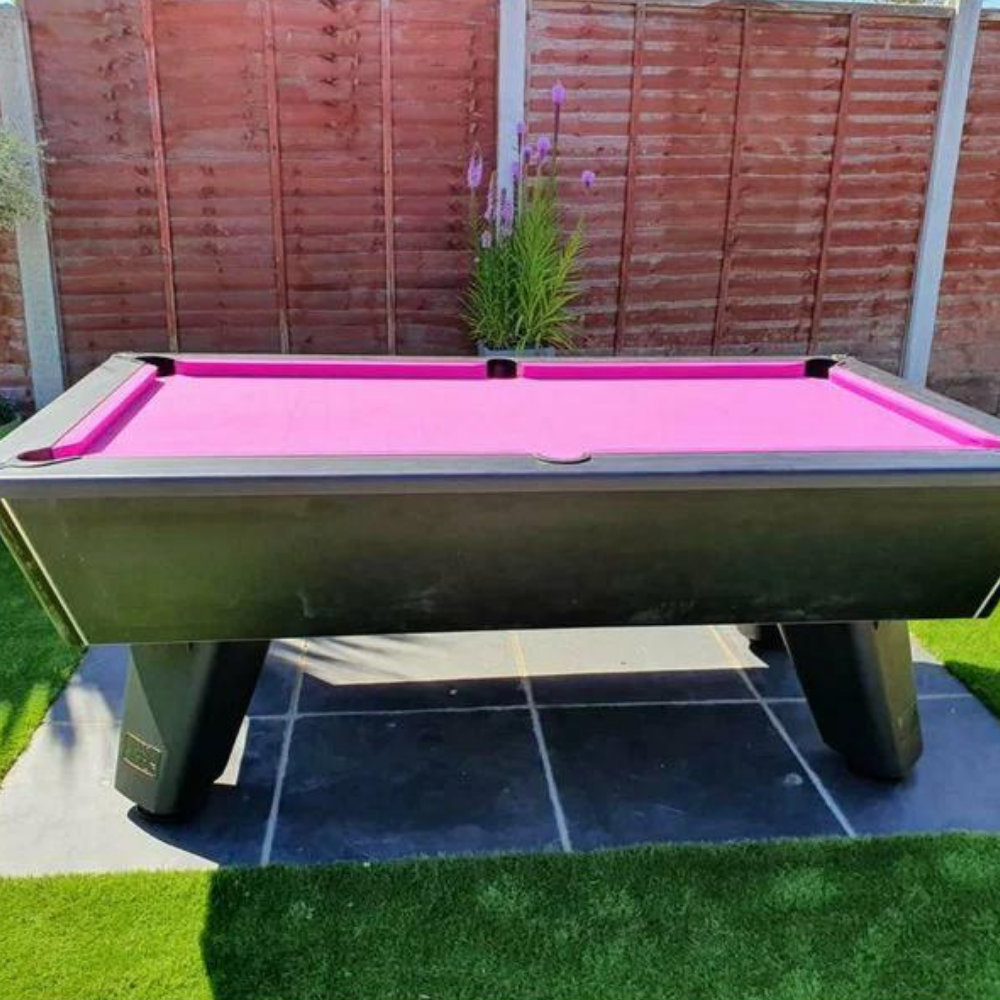 Cry Wolf Outdoor Slate Bed Pool Table Black