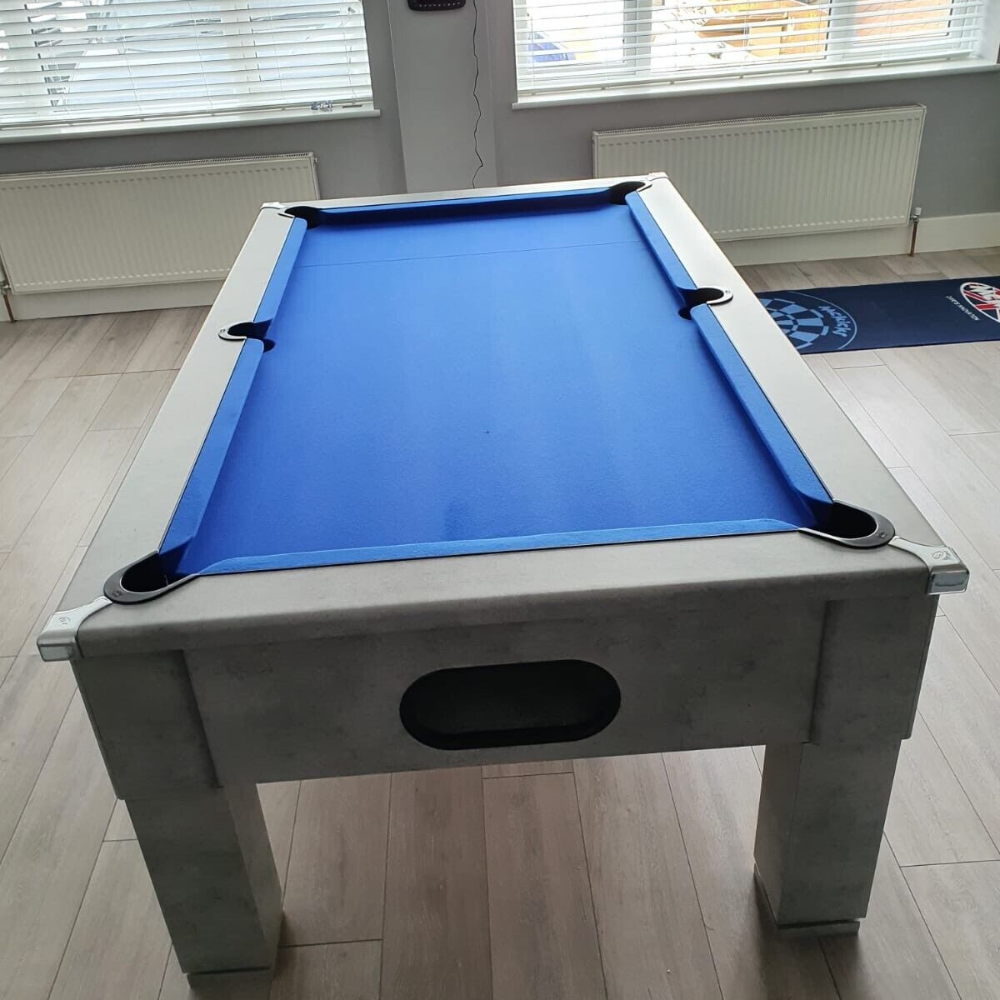 Cry Wolf Square Leg Slate Bed Pool Table Urban Grey