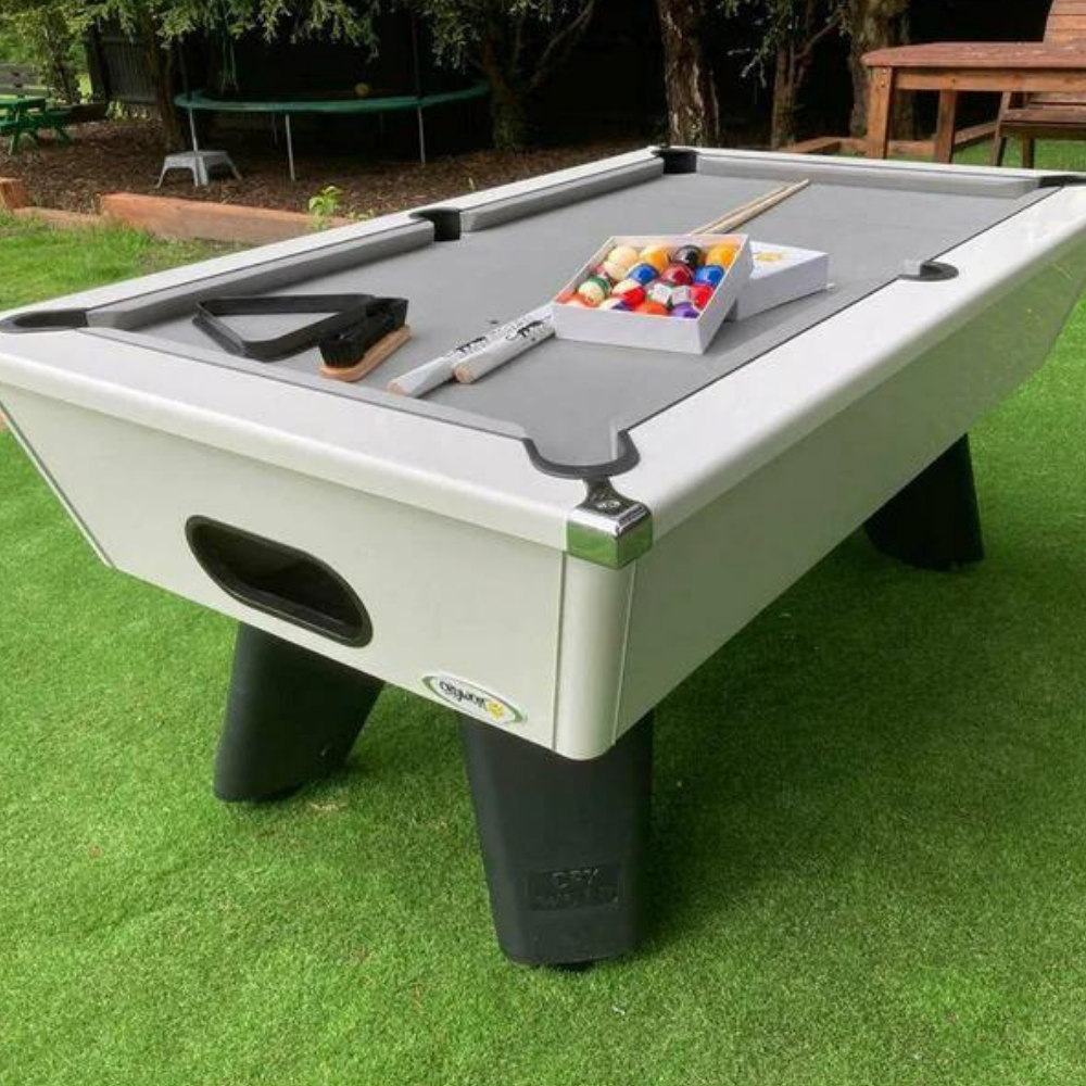 Cry Wolf Outdoor Slate Bed Pool Table White