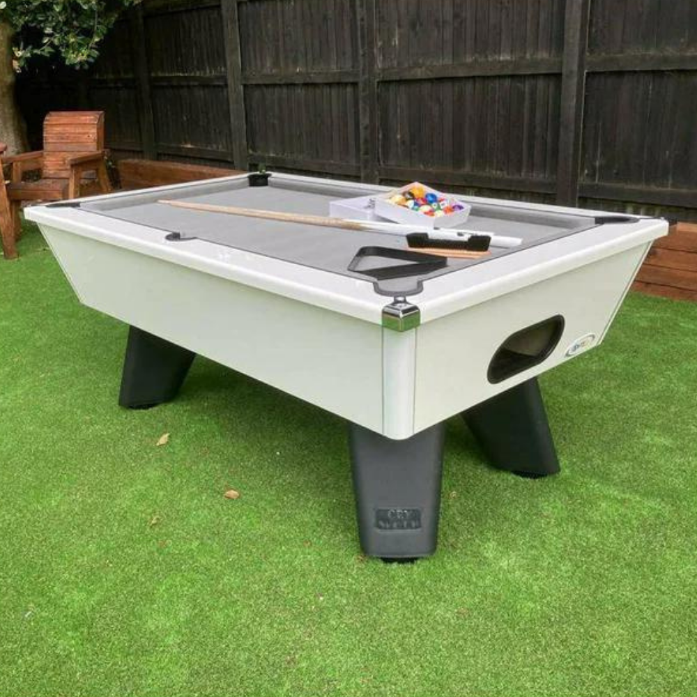 Cry Wolf Outdoor Slate Bed Pool Table White