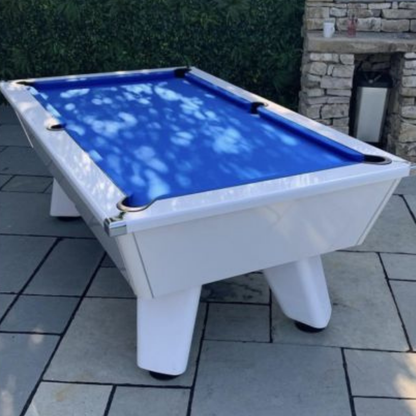 Cry Wolf Outdoor Slate Bed Pool Table White
