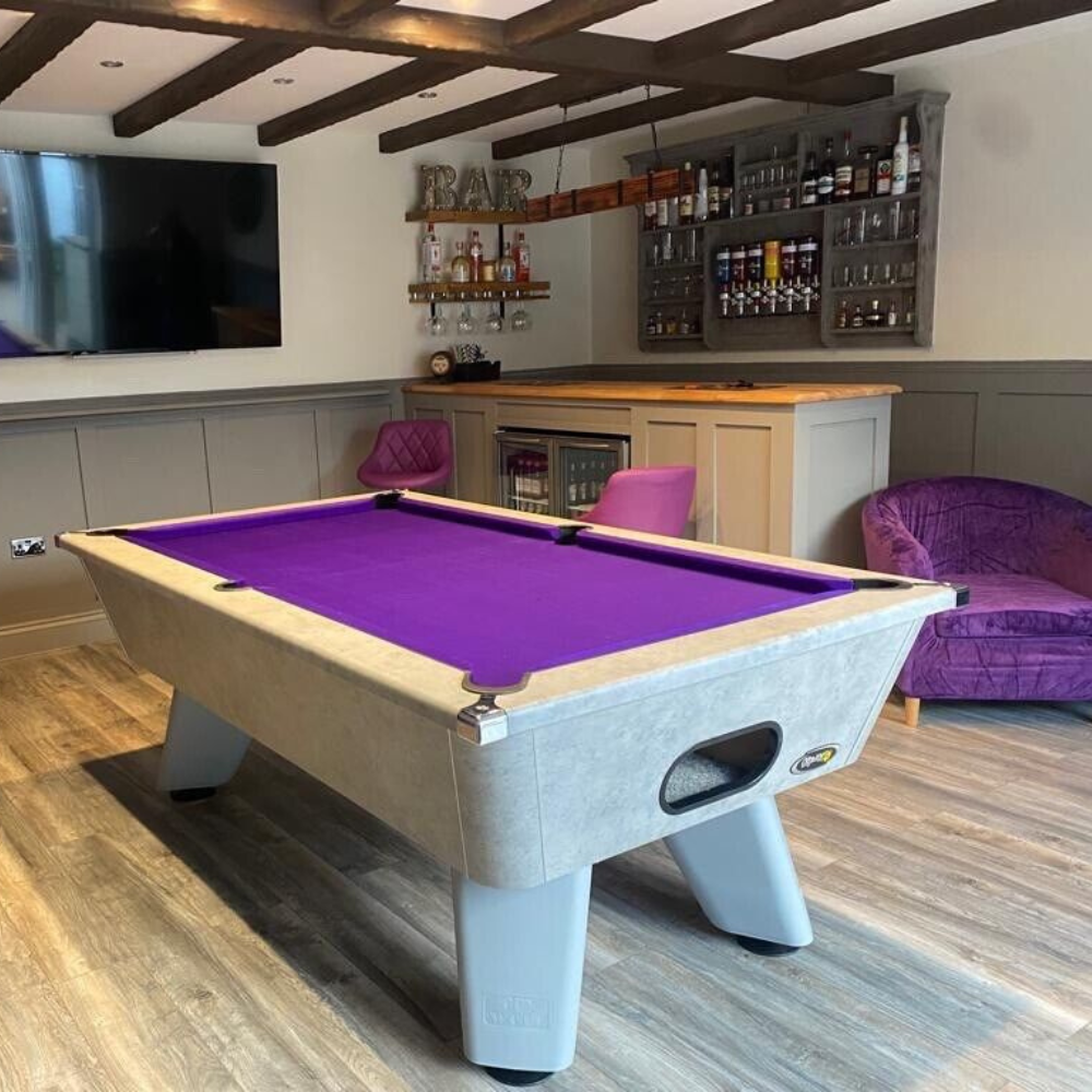 Cry Wolf Indoor Slate Bed Pool Table Urban Grey