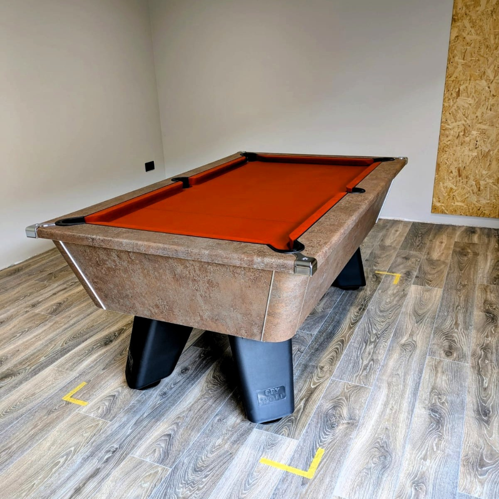 Cry Wolf Indoor Slate Bed Pool Table Italian Bronze