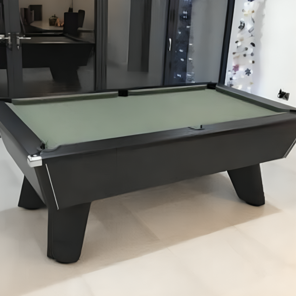 Cry Wolf Indoor Slate Bed Pool Table Black