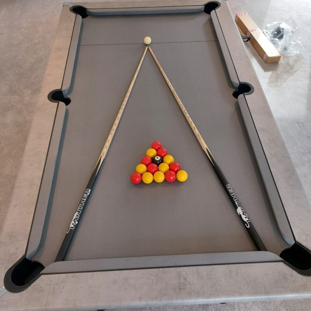 Cry Wolf Indoor Slate Bed Pool Table Urban Grey
