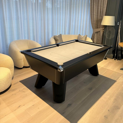 Cry Wolf Indoor Slate Bed Pool Table Black