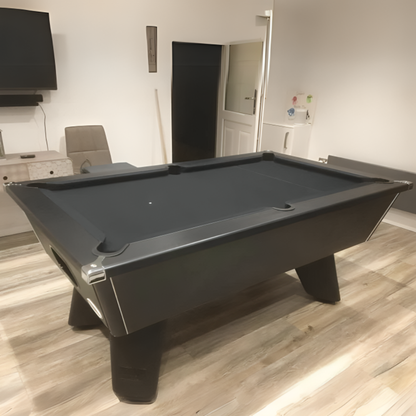 Cry Wolf Indoor Slate Bed Pool Table Black