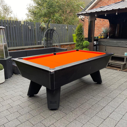 Cry Wolf Outdoor Slate Bed Pool Table Black