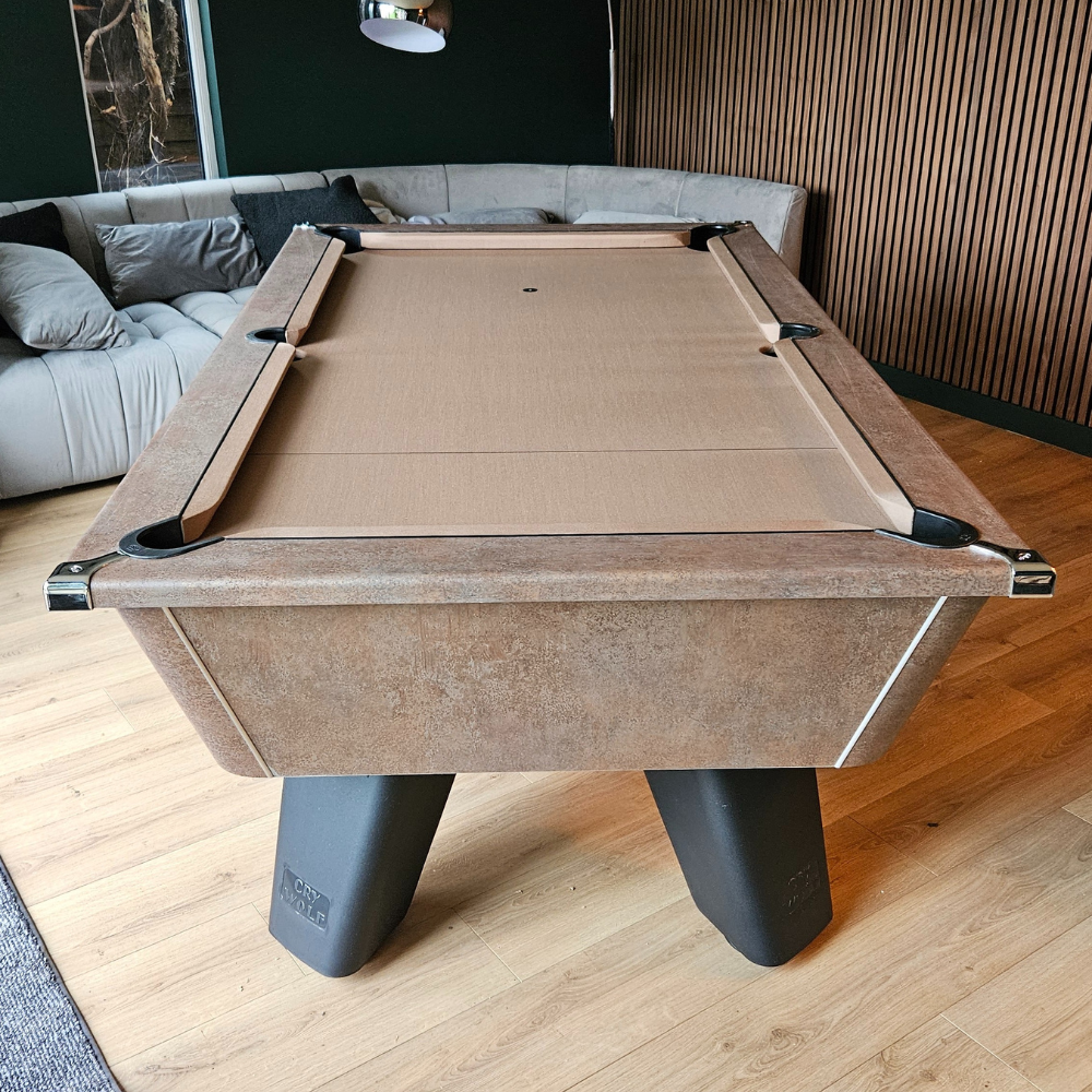 Cry Wolf Indoor Slate Bed Pool Table Italian Bronze
