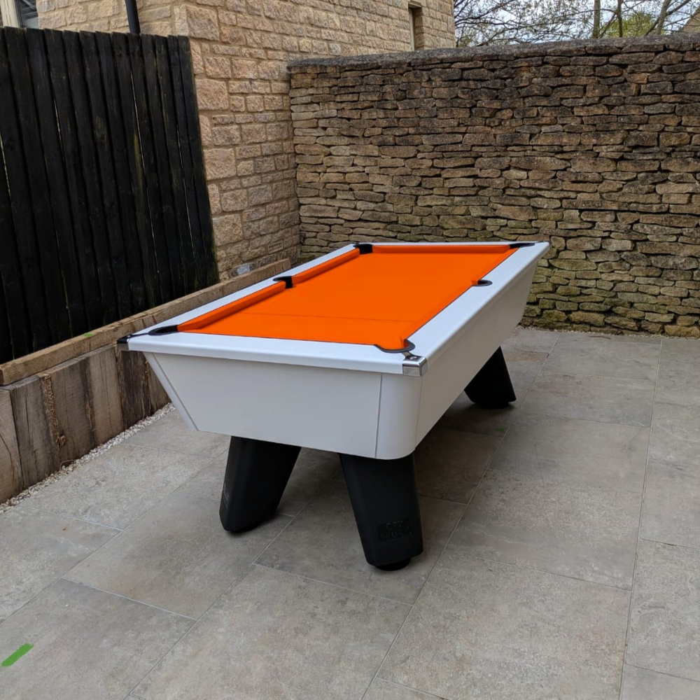 Cry Wolf Outdoor Slate Bed Pool Table White