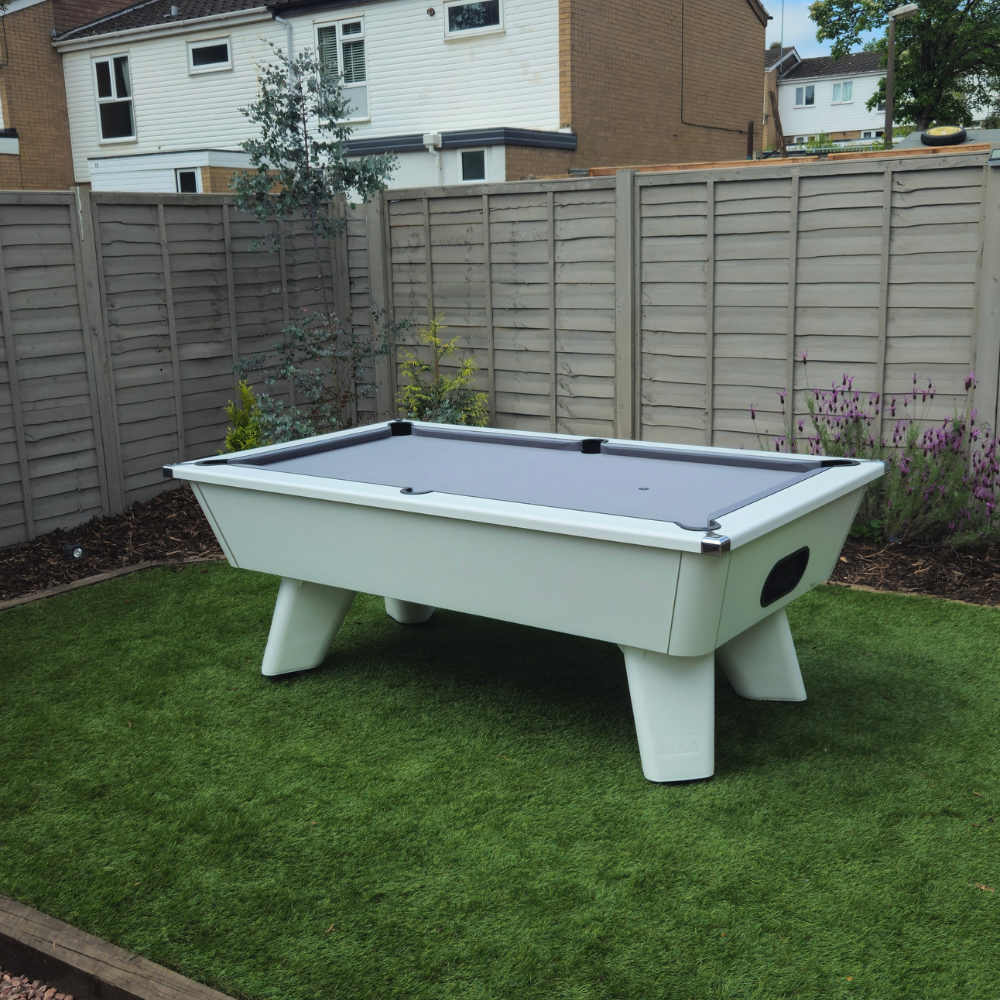 Cry Wolf Outdoor Slate Bed Pool Table White