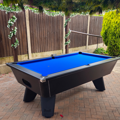 Cry Wolf Outdoor Slate Bed Pool Table Black