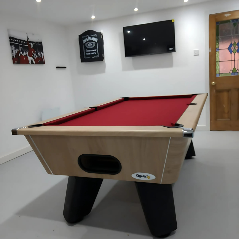 Cry Wolf Indoor Slate Bed Pool Table Driftwood