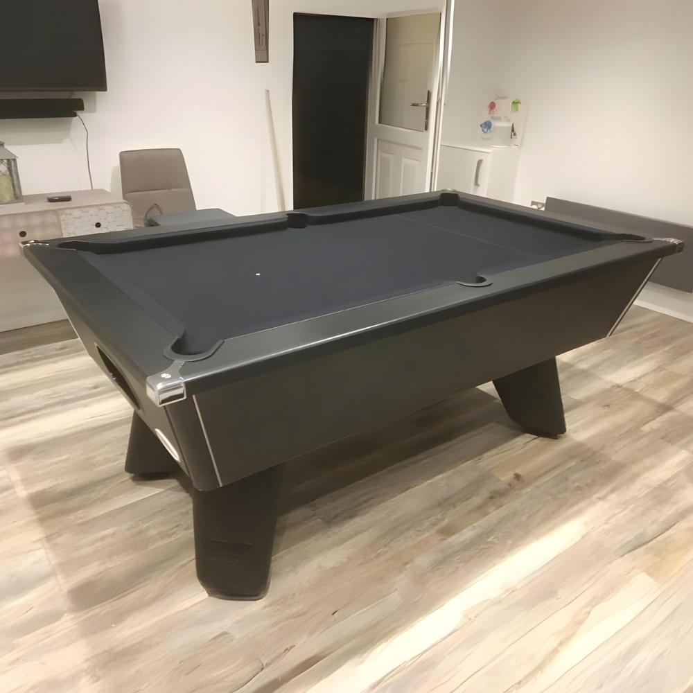Cry Wolf Indoor Slate Bed Pool Table Black