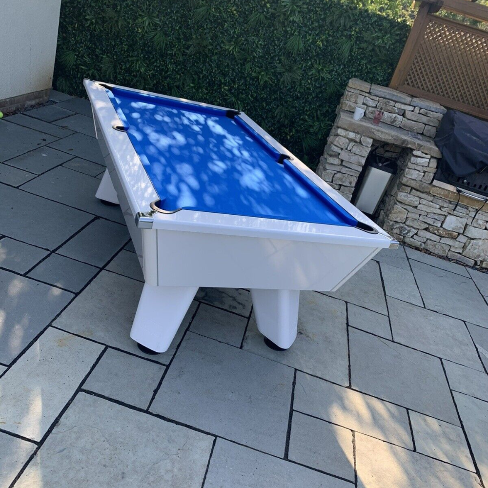 Cry Wolf Outdoor Slate Bed Pool Table White