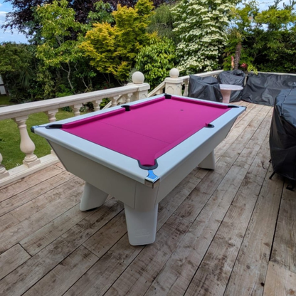 Cry Wolf Outdoor Slate Bed Pool Table White