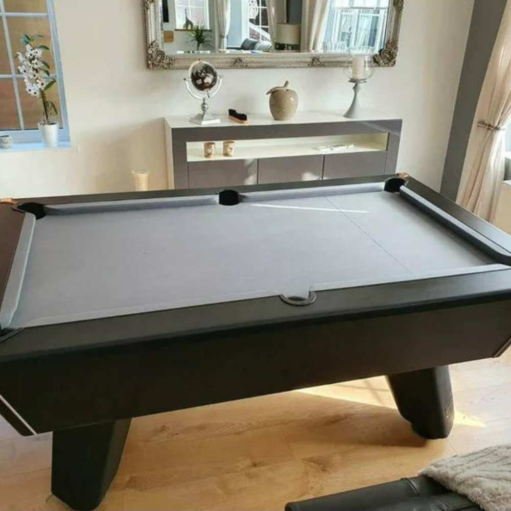 Cry Wolf Indoor Slate Bed Pool Table Black