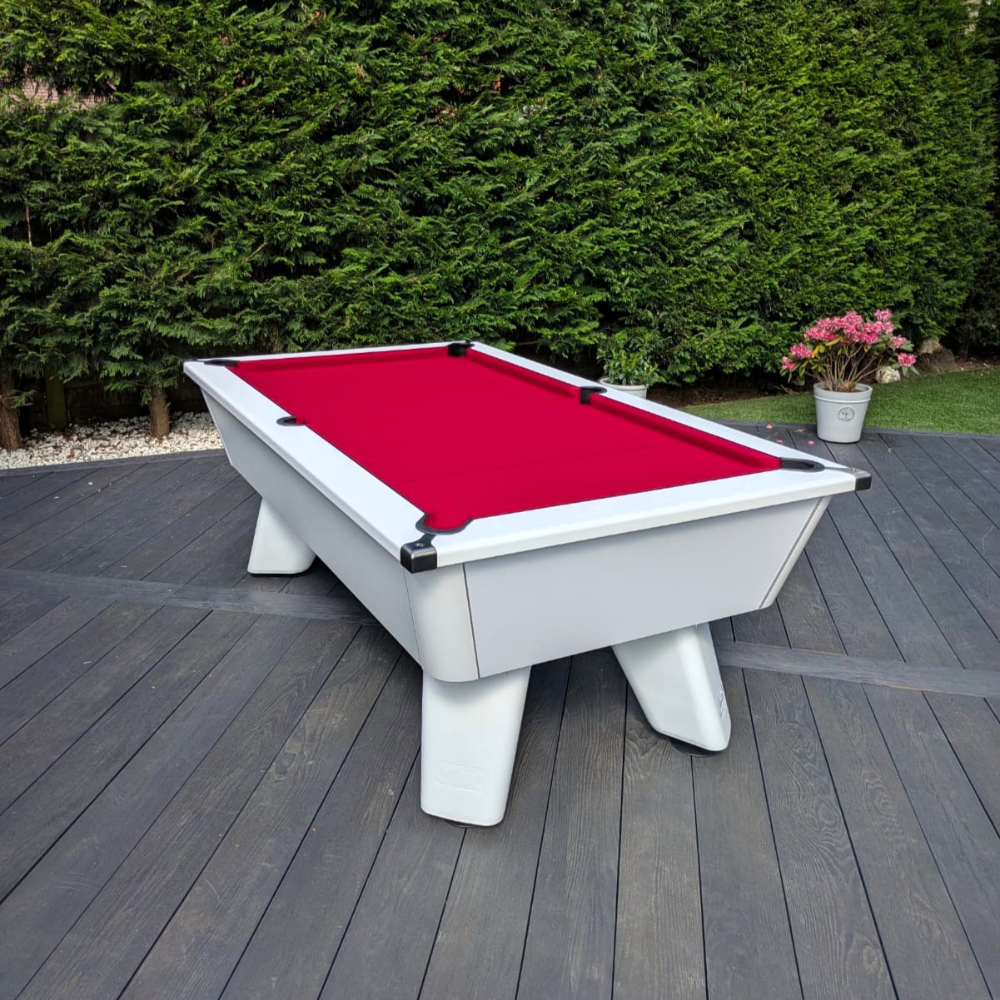 Cry Wolf Outdoor Slate Bed Pool Table White