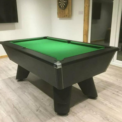 Cry Wolf Indoor Slate Bed Pool Table Black
