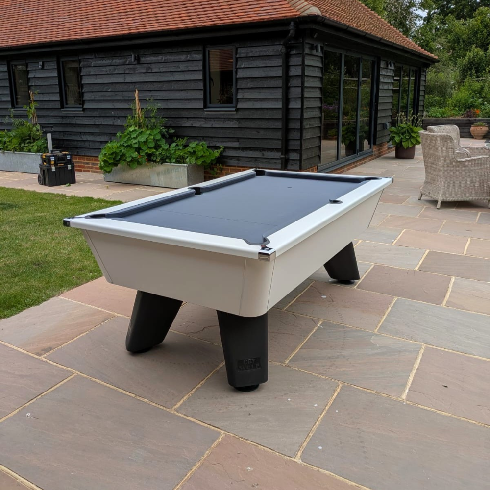 Cry Wolf Outdoor Slate Bed Pool Table White
