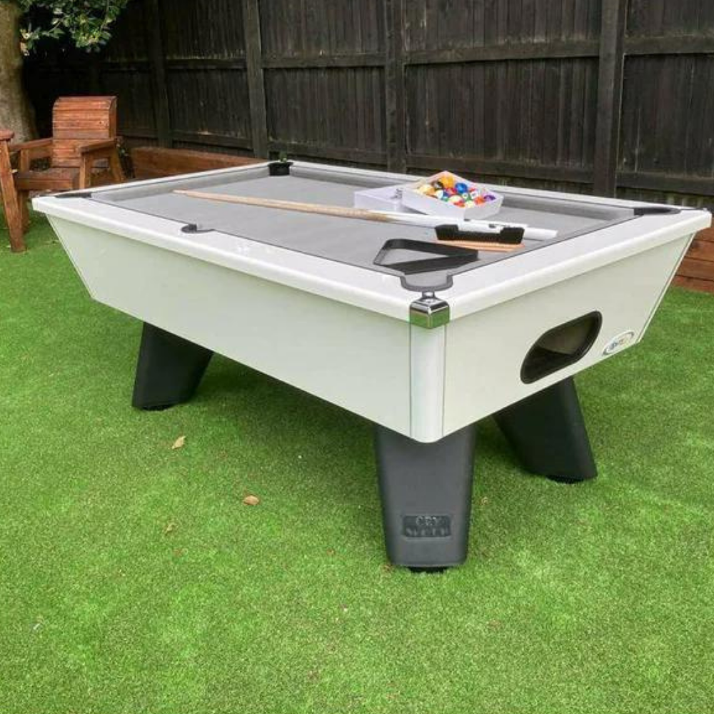 Cry Wolf Outdoor Slate Bed Pool Table White