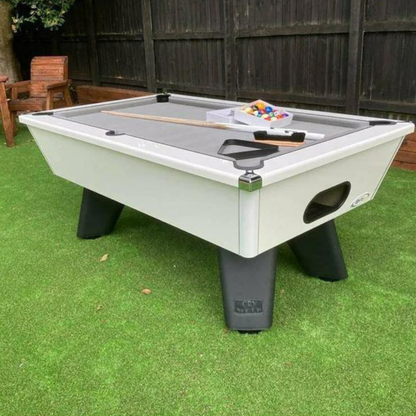 Cry Wolf Outdoor Slate Bed Pool Table White