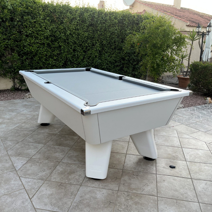 Cry Wolf Outdoor Slate Bed Pool Table White