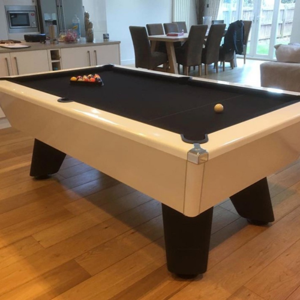 Cry Wolf Indoor Slate Bed Pool Table White