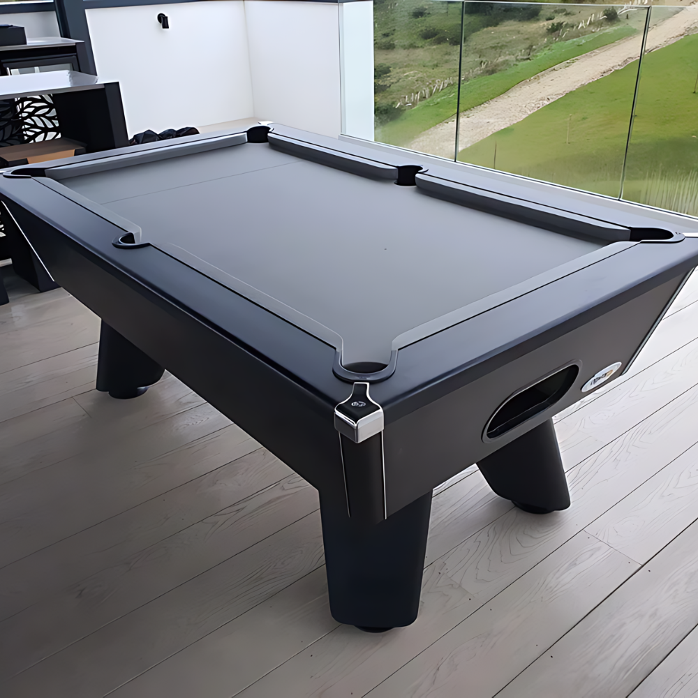 Cry Wolf Indoor Slate Bed Pool Table Black