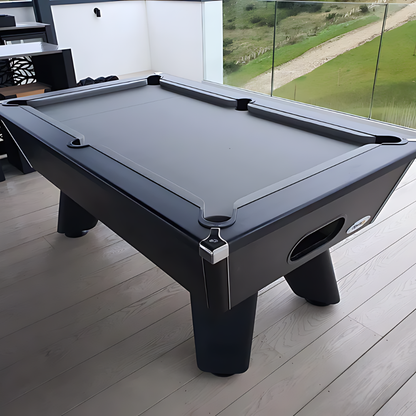 Cry Wolf Indoor Slate Bed Pool Table Black