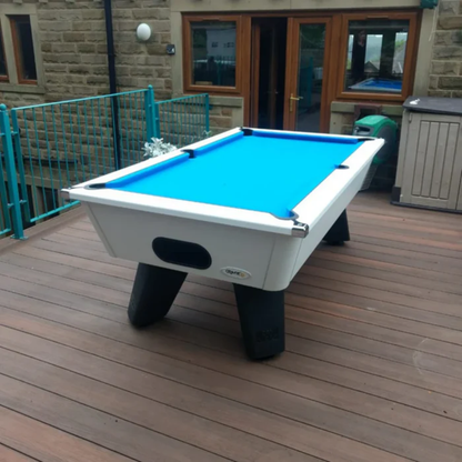 Cry Wolf Outdoor Slate Bed Pool Table White