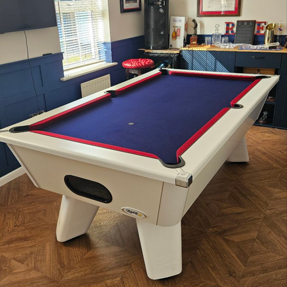 Cry Wolf Indoor Slate Bed Pool Table White
