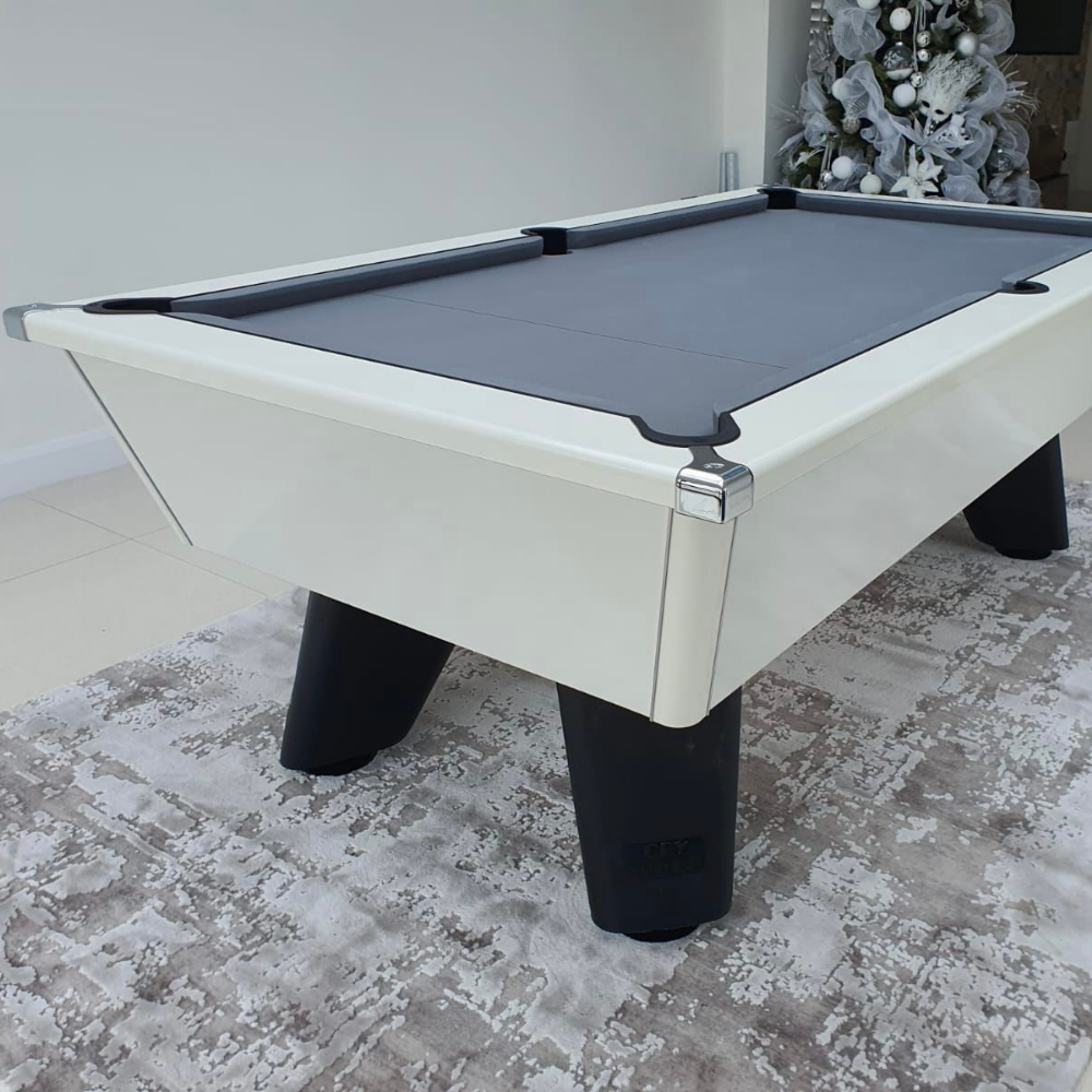 Cry Wolf Indoor Slate Bed Pool Table White