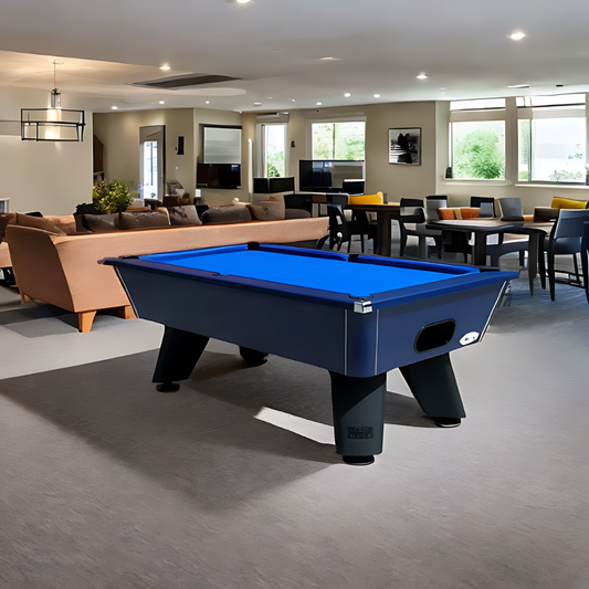 Cry Wolf Indoor Slate Bed Pool Table Midnight Blue