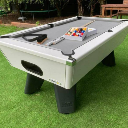 Cry Wolf Outdoor Slate Bed Pool Table White
